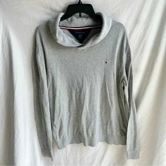 Tommy Hilfiger Other - Tommy Hilfiger Gray Shawl Neck Long Sleeve Sweater Mens Size L